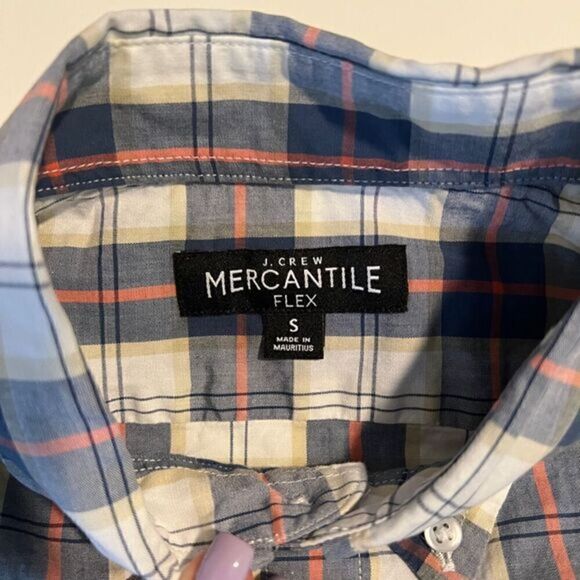 J. Crew Mercantile Flex Bundle of 2 Long Sleeve Button Down Shirts Men’s Size S - Picture 9 of 11